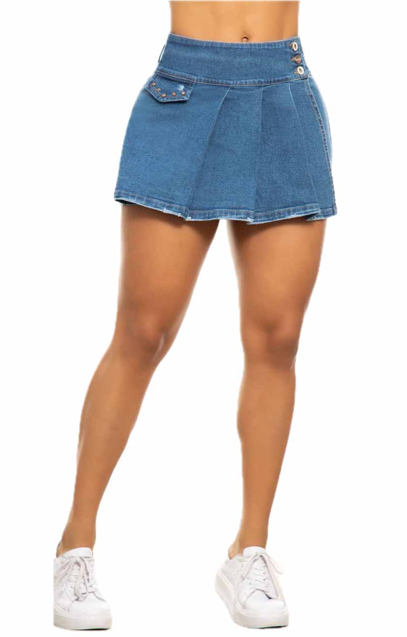 Falda Short Denim  Levantacola F75591