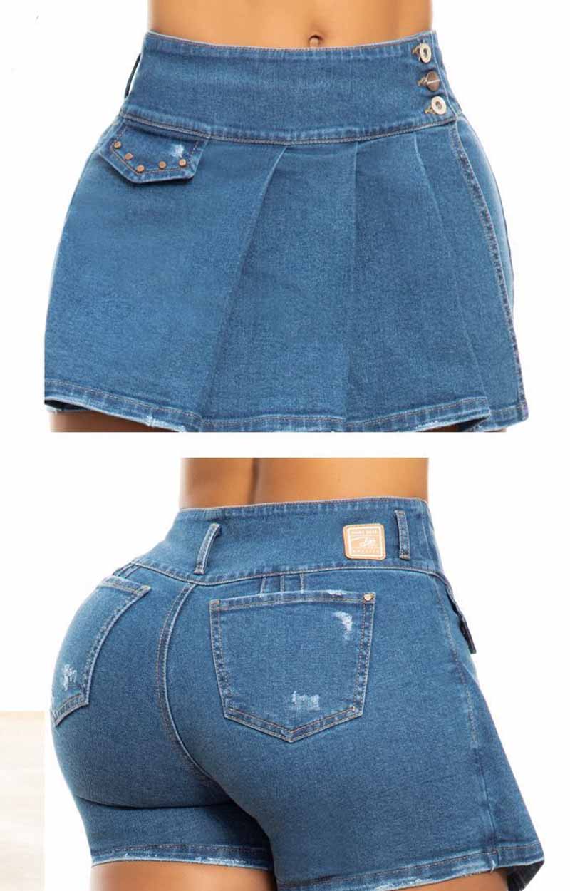 Falda Short Denim  Levantacola F75591