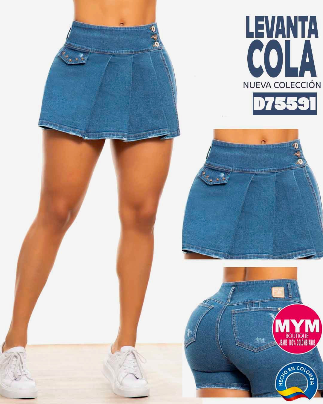 Falda Short Denim  Levantacola F75591