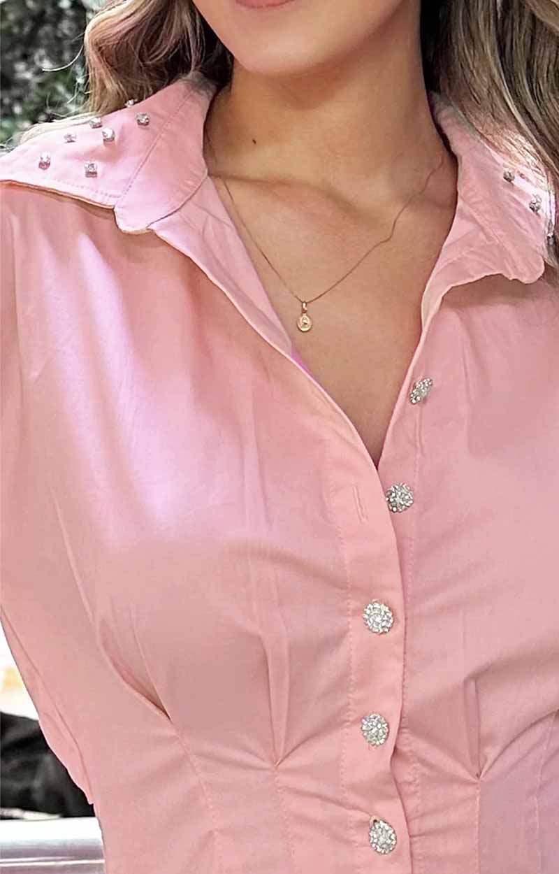 Blusa Popelina Palo Rosa X3778