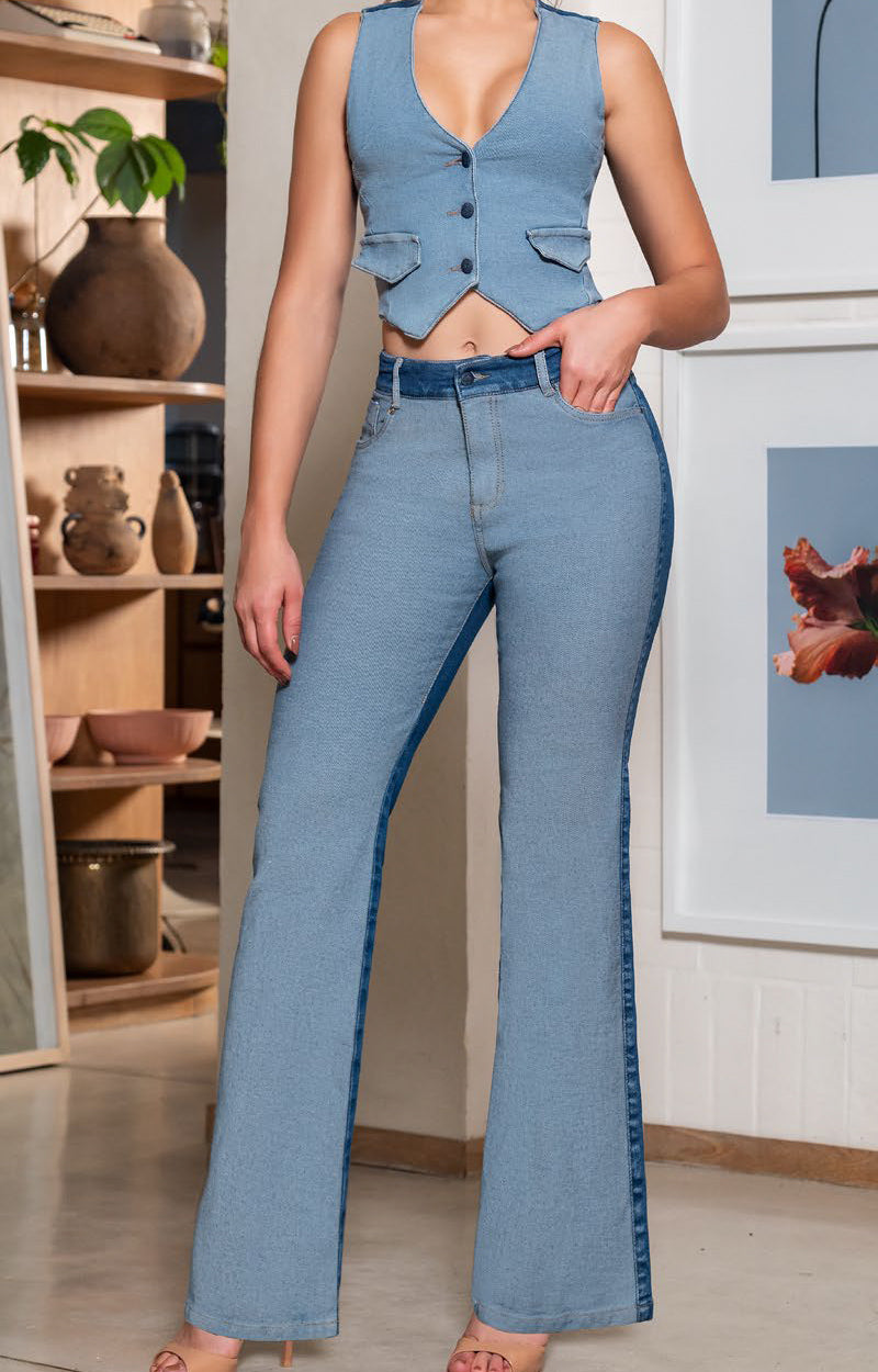 Jeans Levantacola Palazzo S700-1683