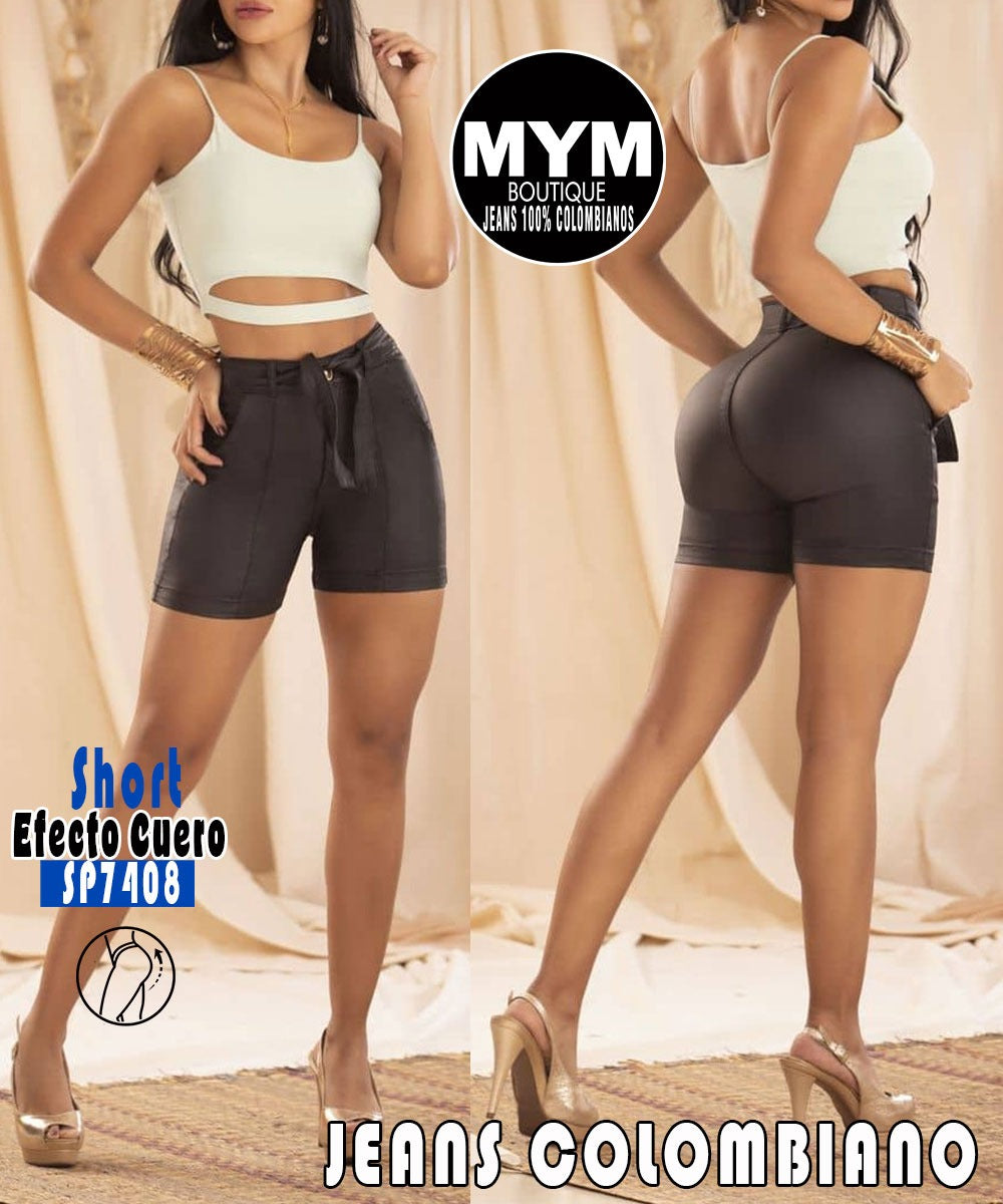 Short Efecto Cuero SP7408