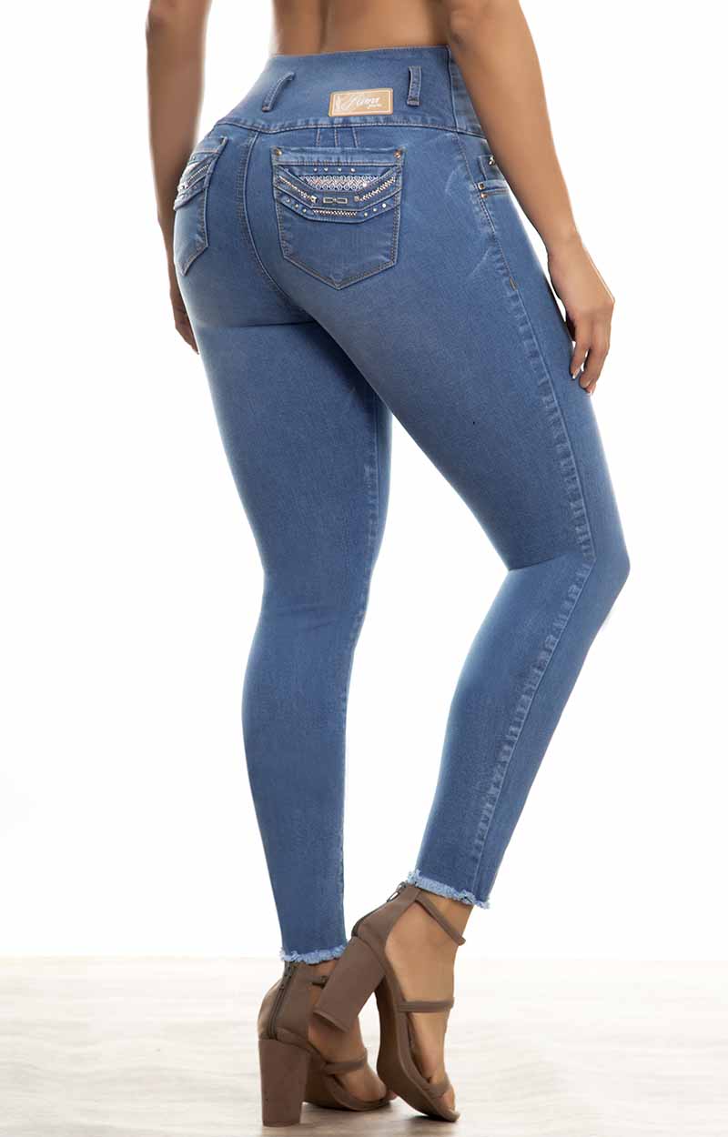 Jeans Skinny Tiro Alto  F95023