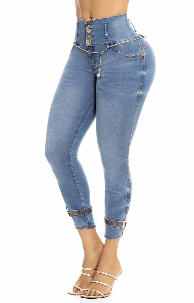 Jeans Levantacola Tiro Alto O50434