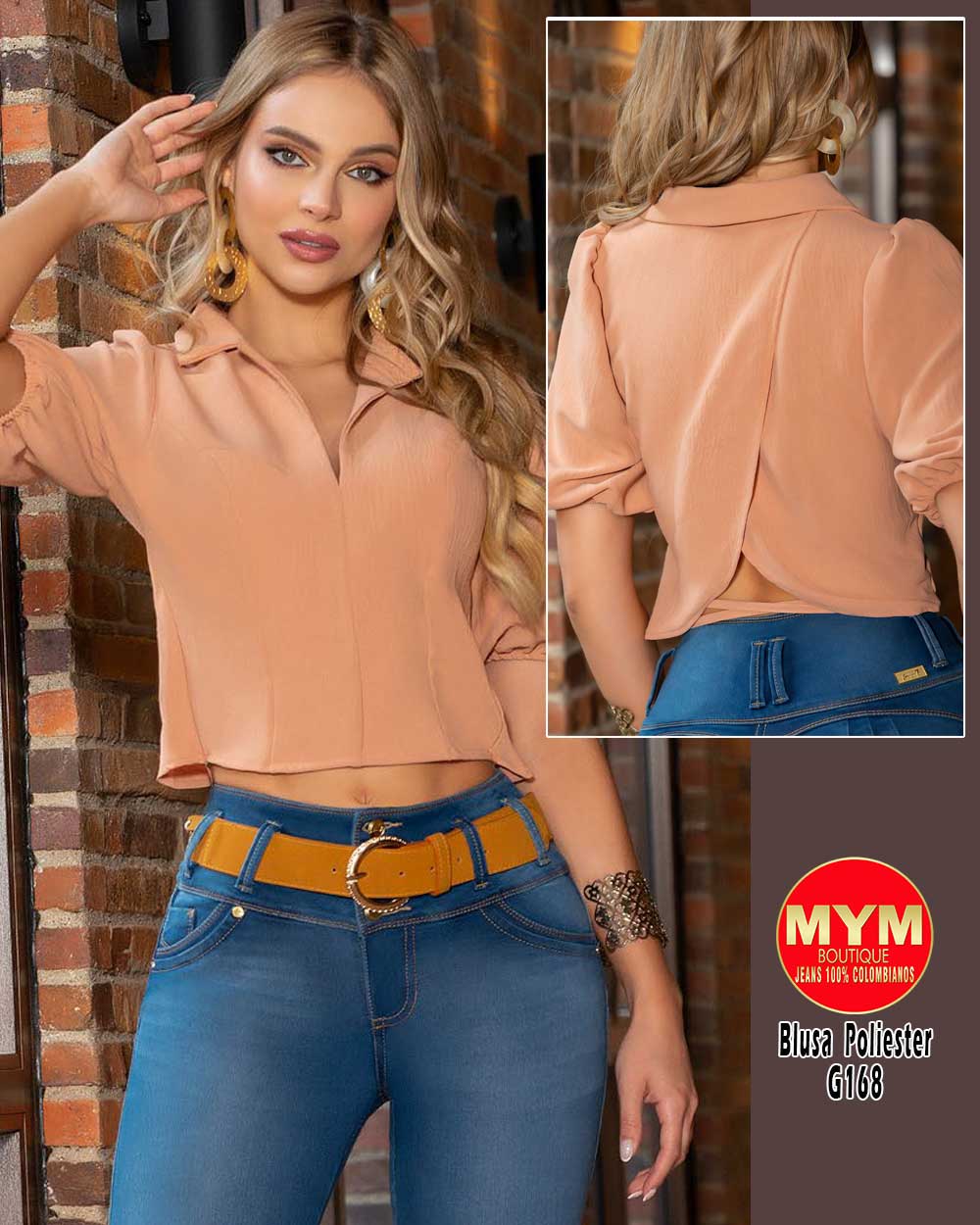 Blusa Poliéster Martillado G168