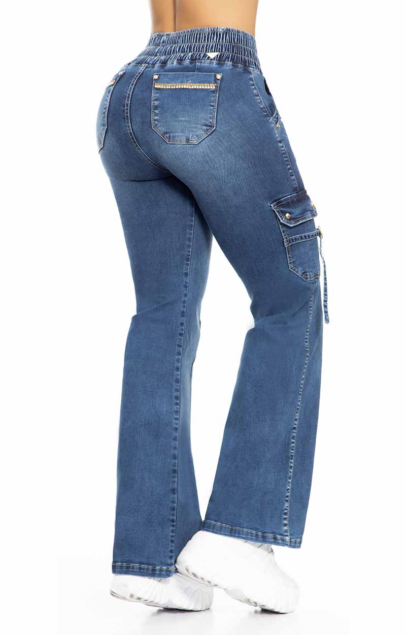 NYE Jeans Cargo Flaire Levantacola Y64045