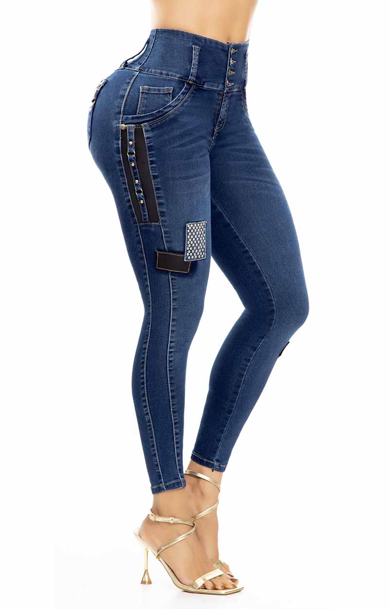 Jeans Levantacola Tiro Alto Y64112