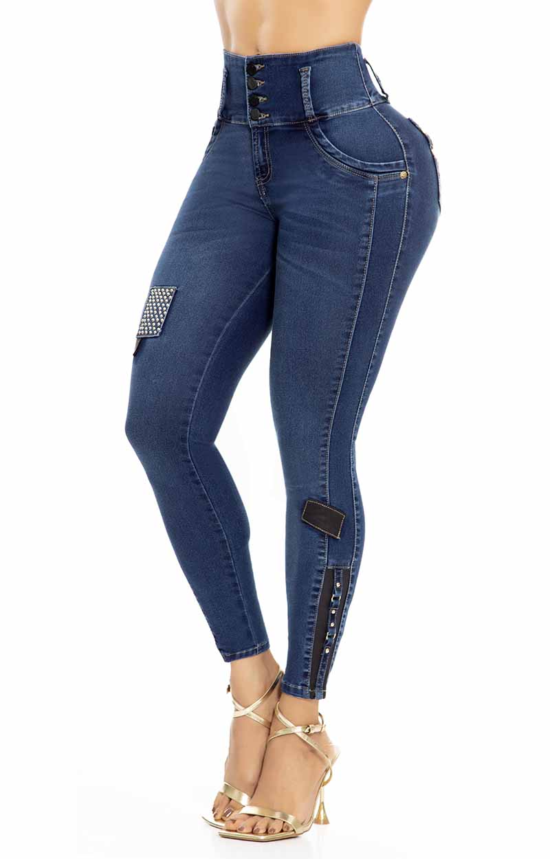 Jeans Levantacola Tiro Alto Y64112