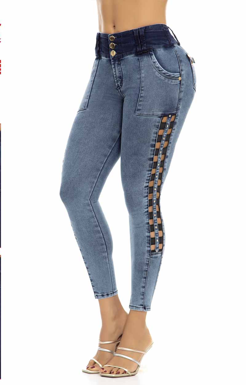 Jeans Levantacola Tiro Alto Y64155