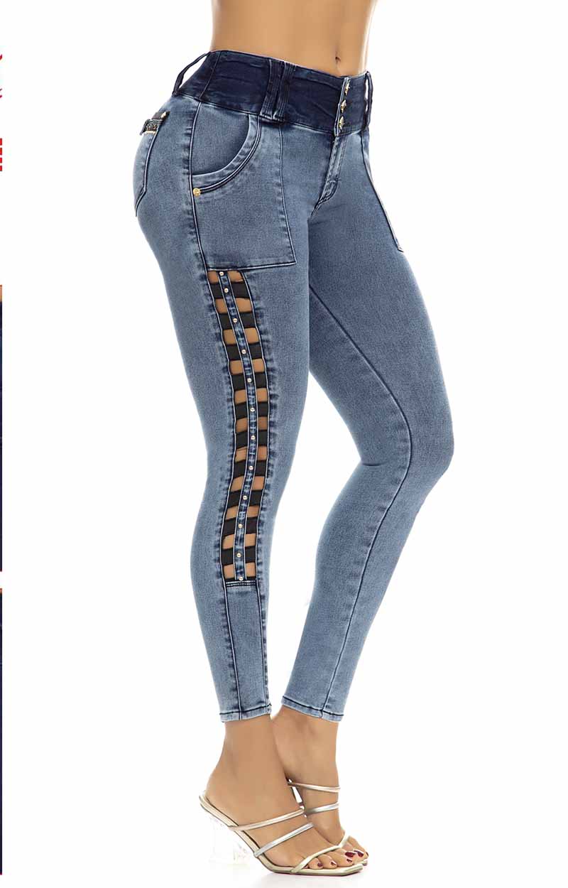 Jeans Levantacola Tiro Alto Y64155